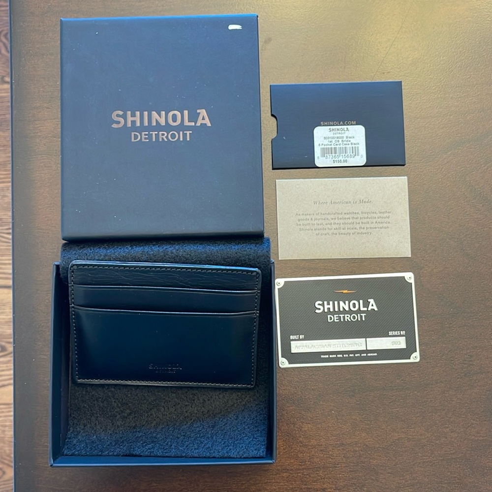 Shinola brand wallet. NWT